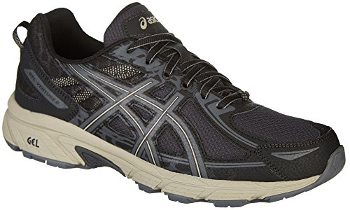 ASICS Mens Gel-Venture 6 Running Shoe, Black/Grey/Feather Grey, 14 D(M) US