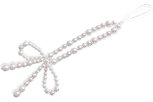 Meefisher Pearl Bow Knot Phone Charm Strap Beaded Phone Lanyard Pendant Cute Y2K Aesthetic Accessorie String