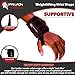 Dark Iron Fitness Wrist Wraps for Weightlifting - Suede Leather Wrist Bands for Working Out & Strength Training - Wrist Straps for Men & Women, 22 Inches Long