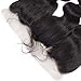 ISEE Hair 14 Inch Brazilian Body Wave Virgin Human Hair Free Part 134 Full Lace Frontal Closure, Bleach Knots with Unprocessed 100% 8A Baby Hair, Full Bottom, Ear to Ear, Natural Color