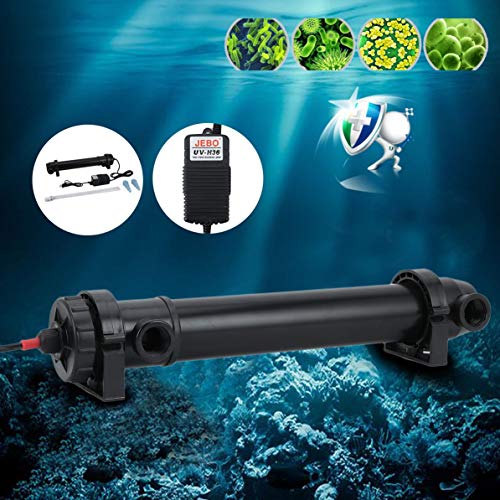 DoMoment 36W Aquarium UV Sterilizer Lamp Light Clarifier Water Cleaner Pond Tank Fountain Reef Pump Filter US Plug