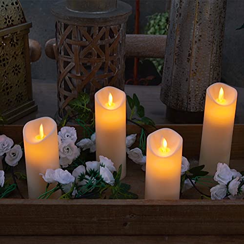 Homemory Flickering Flameless Candles, Moving Flame, Battery Operated