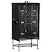 Yaheetech Large Black Bird Cage Cover w/Mesh Window/Storage Pocket Good Night Lightweight & Washable Universal Parrot Cage Cover 41.3in x 27.6in x 48in Black