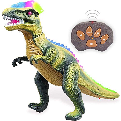 Remote Control Dinosaur for Kids with Light Up Eyes and Roaring Sound