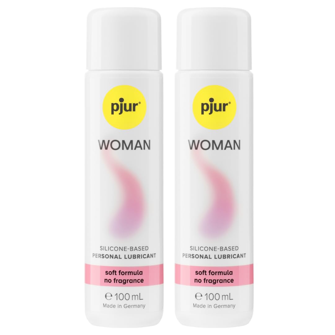 pjur Woman - Silicone-Based Personal Lubricant for Women - for stimulating Sex and Longer Pleasure - Perfect for Sensitive Skin - 100ml (Pack of 2)