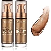 2 Pack Body Shimmer, Long Lasting Waterproof Moisturizing Glow Lotion for Face and Body.(103 Glistering Bronze)