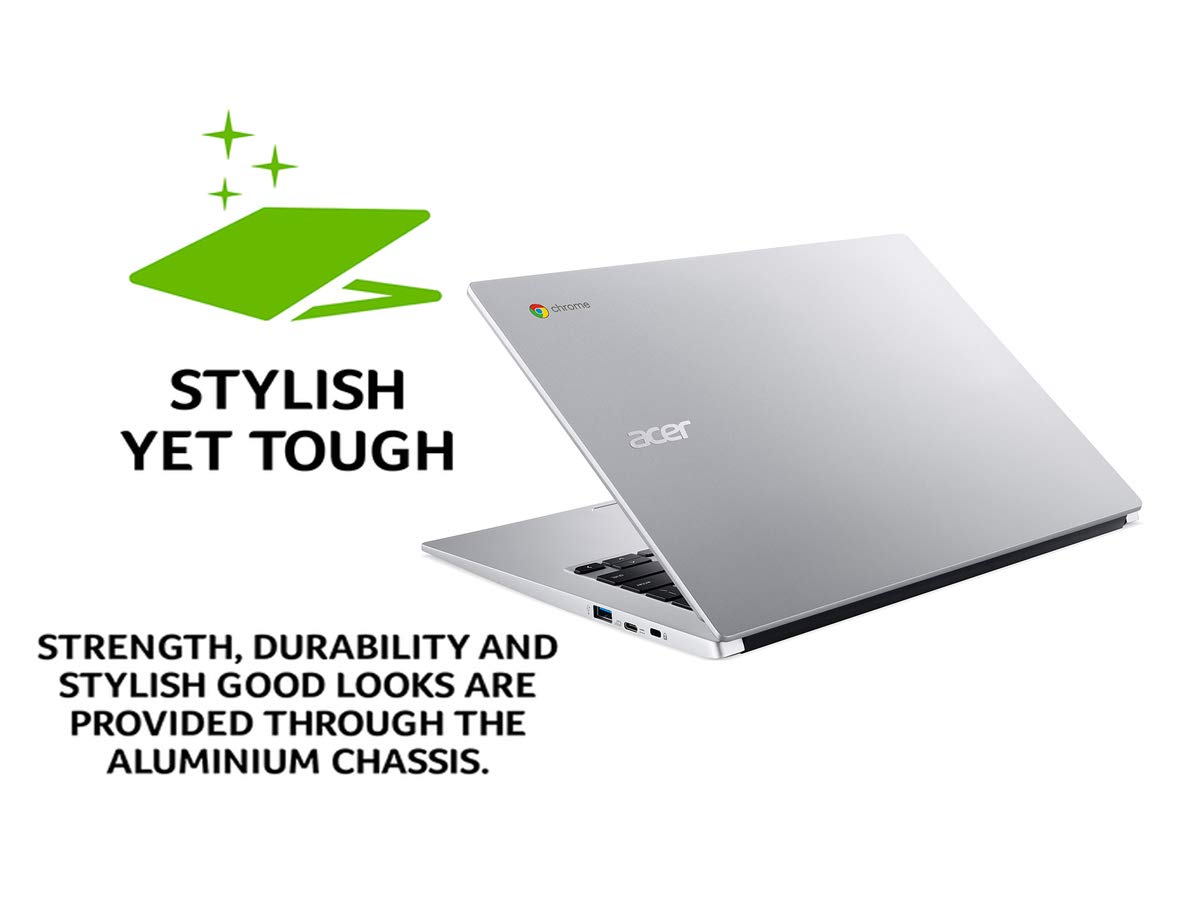 acer Chromebook 14 CB514-1H - (Intel Celeron N3350, 4GB RAM, 32GB eMMC, 14 inch HD display, Chrome OS, Silver)