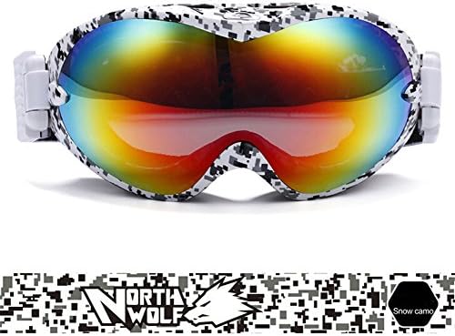 FunnyPro Outdoor Adult Snow Ski Goggles Anti-fog Windproof Waterproof Dual Stylish Lens Ski Goggles(Snow Camo)