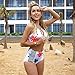 Blooming Jelly Womens Coconut Tree Print High Waist Bikini Set Bathing Suit, Multicoloured, Small, US4=UK8=EU34