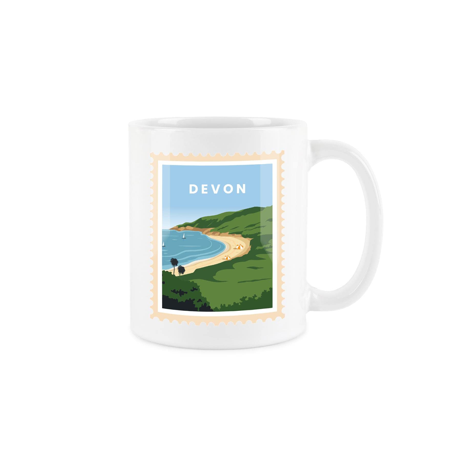 Purely Home Devon County Mug Travel Stamps Destination Holiday Mug Coffee/Tea Gift