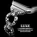Valband for Apple Watch Band 38mm 42mm, Stainless Steel Bling Wristband Replacement Strap for Apple Watch Series 3 Series 2 Series 1 Nike+ Sport Edition (38mm, Black)
