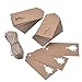 Outus 100 Pieces Christmas Kraft Paper Gift Tags Hollow Christmas Tree Design with 66 Feet Twines for Christmas Favor