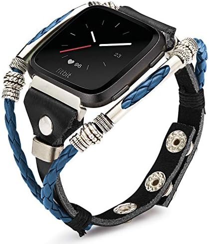 Marval P Fitbit Versa 2 バンド ハンドメイド レザー ヴェルサ ライト バンド 交換用 ユニーク ブレスレット ストラップ サイズ調節可能 リストバンド ファッション リストバンド ストラップ レディース メンズ ラバー Matrizoffice Com Br