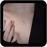 Ximdble Vintage Crystal Flower Pendant Necklace Silver Cz Flower Choker Necklace Rhinestone Crystal Choker Necklace Sparkly Crystal Dot Choker Necklace for Women