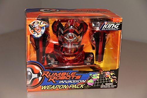 Rumble Robots Invasion Weapon Pack- Motorized War Hammer, Battering Ram, War Mask, Slashing Claws