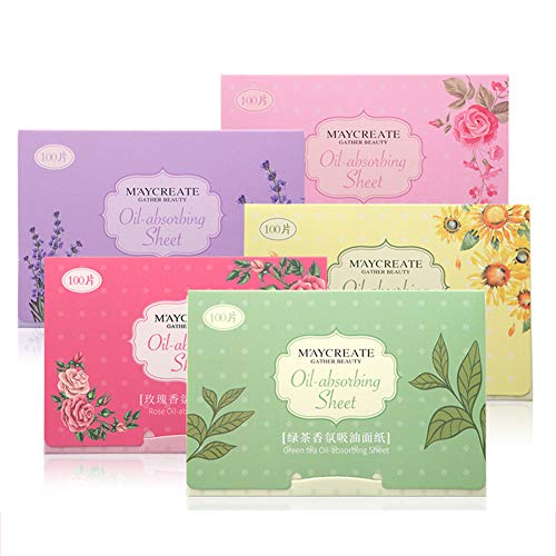 Ocamo Facial Oil Blotting Paper,100 Pcs/box Face Oil Absorbing Paper Fibres Breathable Linen Pulp Blotting Paper