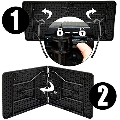 AMANKA 150kg Garten Sitzgruppe 180 cm Tisch Rattan-Optik Wetterfest Gartenmöbel Set mit 6 Stühlen – Bild 6