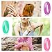 Egnaro Silicone Wedding Bands for Women, Inner Arc Ergonomic Breathable Design Womens Silicone Wedding Ring with Metal Plate, 4mm Width Rubber Wedding Bands Women with Metal Plate, No-Toxic,Skin Safe