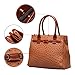 Hynes Victory Ostrich Top Handle Handbag (Brown)