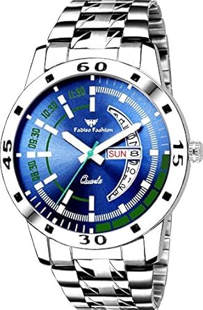 Blue Dial Day and Date Functioning Analogue Mens Watch