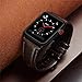 OUHENG Compatible with Apple Watch Band 42mm 44mm, Genuine Leather Band Replacement Compatible with Apple Watch Series 6 5 4 3 2 1 SE 42mm 44mm, Brownish Black