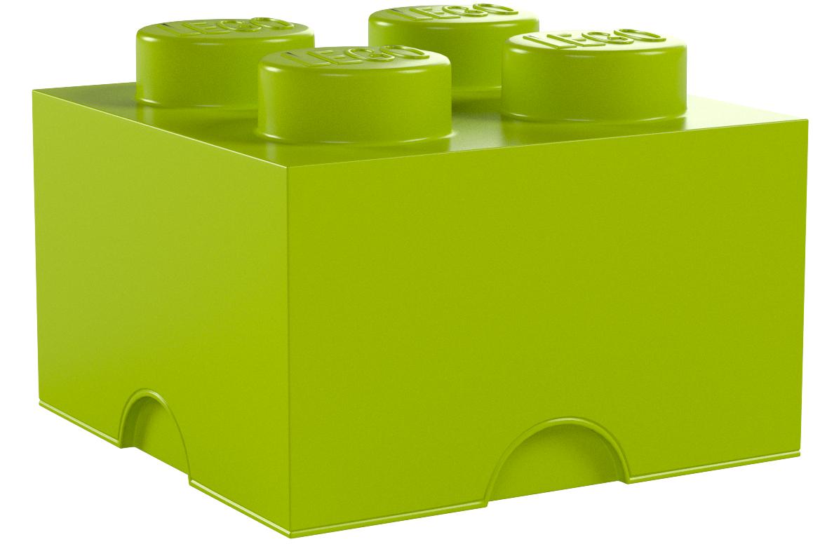 LEGO - Storage Brick 4, caja de almacenamiento, color verde lima (Room Copenhagen 4003)