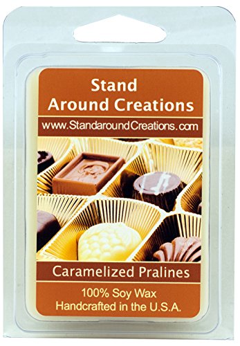Premium 100% All Natural Soy Wax Melt Tart - 3 oz. - Caramelized Pralines: A blend of sweet warm vanilla caramel, dark brown sugar w/butter-drenched pecans 3 oz