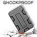 TOPSKY Compatible with Galaxy Tab E 9.6 Case, Three Layer Hybrid Heavy Duty Full-Body Shockproof Anti-Slip Protective Case,Grey/Black
