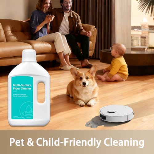 2 Pack Floor Cleaning Solution Compatible with Dreame Vacuum Cleaner Solution, Residue & Streak Free, Suitable for All Robot Vacuum Cleaners and Wireless Wet Dry Dual-Use