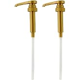 Syrup Pump Compatible with Torani, DaVinci and Skinny (Set of 2) - fits bottles (25.4 oz-750ml) (Gold)