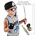 Funny Party Hats Pirate Accessories for Kids - Costume Accessory Set for Children (4 Piece Pirate Dress Up Play Set W/Hat Hook Sword and Patch)
