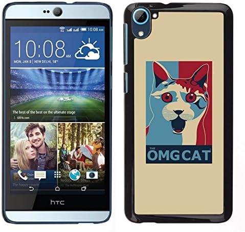 GIFT CHOICE / Slim Hard Protective Case SmartPhone Shell Cell Phone Cover for HTC Desire D826 // Omg Cat Funny Poster Quote White //