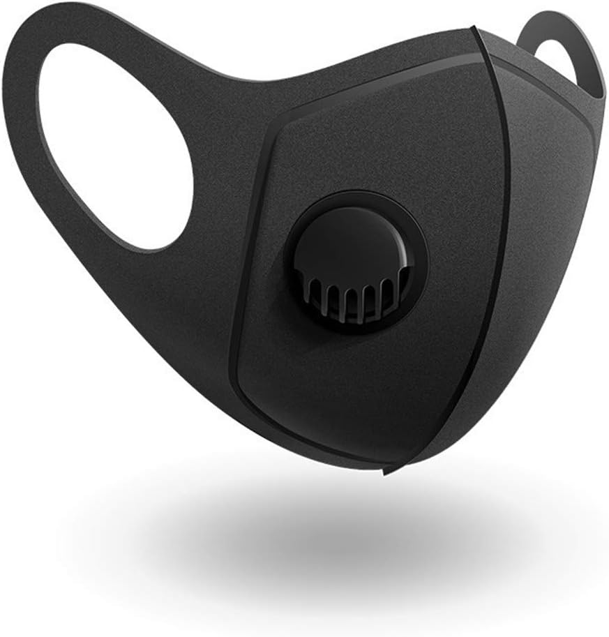 Wigood Unisex Dust Mask Black Cloth Breathable Anti-Fog Reusable Carbon Activated Filters PM2.5 Activated Carbon Face Veil Mask Washable Cycling Anti-Dust Mask