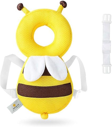 Amazon モデル ベビーヘッドガード 可愛いハチさんリュック ベビー用品 ６ ２４ヶ月対応 固定式の補助ベルト付き 室内用ヘルメット ベビー マタニティ 通販