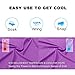 Balhvit Cooling Towel, Cool Towel for Instant Cooling Relief, Chilling Neck Wrap, Ice Cold Scarf for Men and Women, Microfiber Bandana Evaporative Chilly Towel for Yoga Golf Travel Sports, Purple