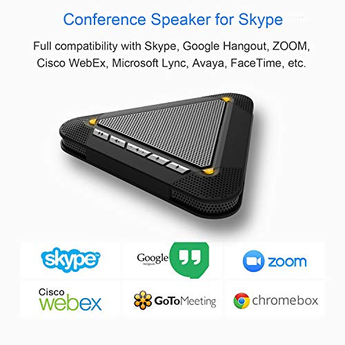 Tenveo Wireless Bluetooth Speaker for Softphone and Mobile Phone, Bluetooth Speakerphone for 5-8 People Business Conference Phone (A300B)