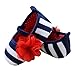 Weixinbuy Toddler Girl's Stripes Soft Elastic Party Crib Shoes