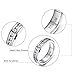 TIGRADE Eternity Titanium Ring Wedding Bands Brushed CZ Inlay Size 6 to 12