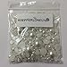 PEPPERLONELY Brand 50 Grams (Apprx 1200PC+) White Mixed Size Acrylic Cabochons Flat Back Pearls
