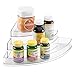 mDesign Storage Organizer for Vitamins, Supplements, Health Supplies - 3 Tier, Corner, Clear