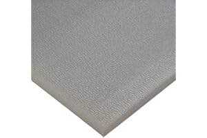 AMERICAN FLOOR MATS American Floormats Deluxe SoftStep 3/8 inch Thickness Grey 2' x 5' Anti-Fatigue Mat