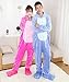 Duraplast Prferhouse Unisex Adult Pajamas Costume One Piece Flannel Halloween Cosplay Hooded Jumpsuit … (M, Blue)