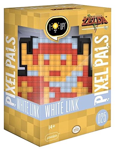 PDP Pixel Pals Nintendo White 8-Bit Link Collectible Lighted Figure 878-032-NA-WH-LNK - Not Machine Specific
