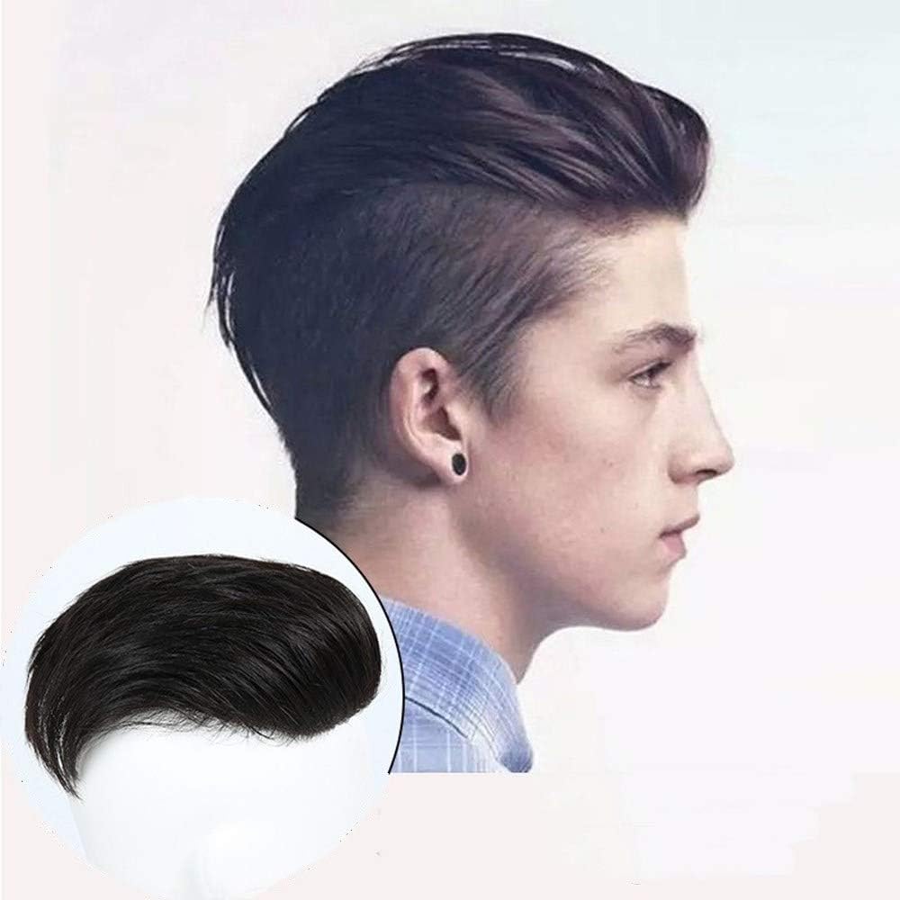 Amazon Mostfar メンズ ウィッグ オールバック ステルス手植え 人毛100 つけ毛 部分ウィッグ トップカーバ かつら イケメン風 増毛 肌色皮膚 ストレート 黒色 男性 自然 ファッション ウィッグ 通販