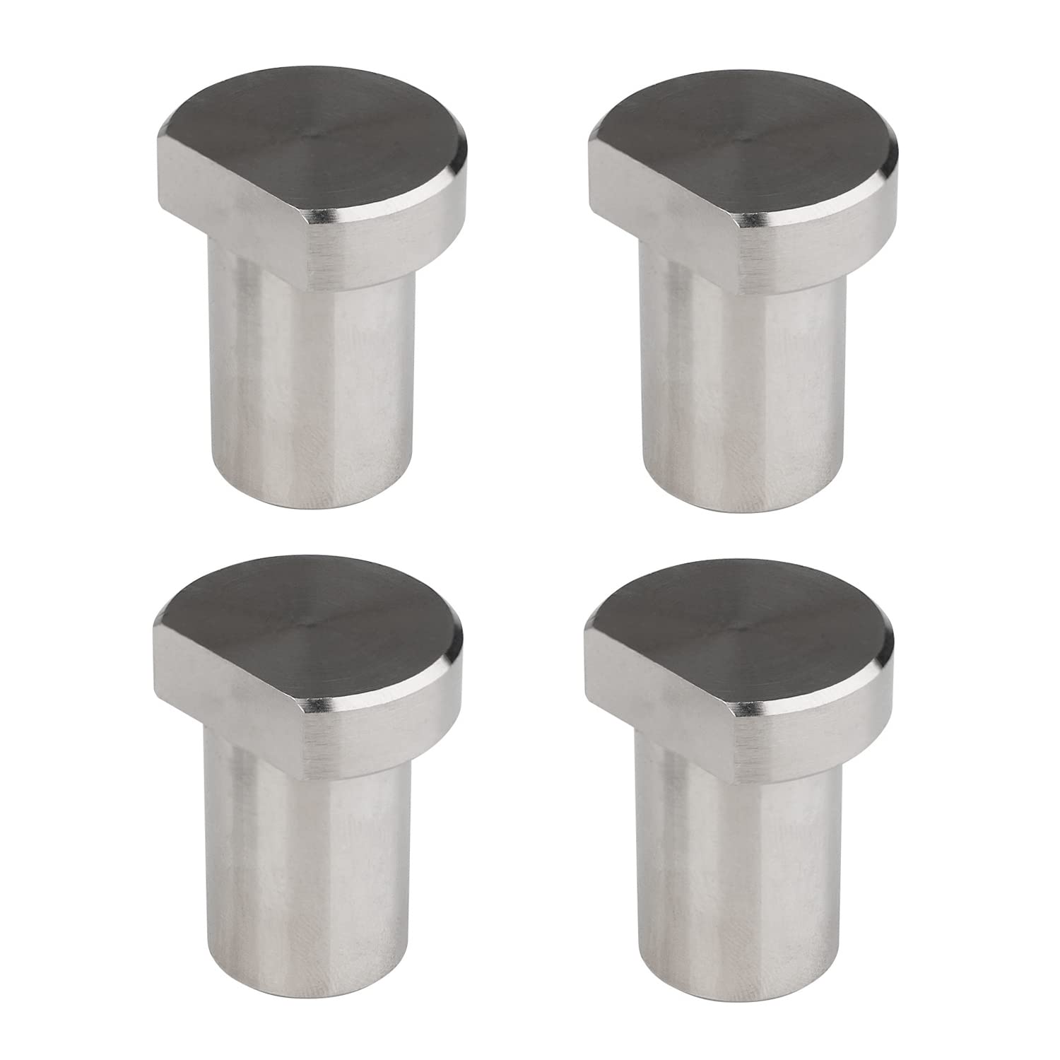 Pack of 4 Bench Dog Bench Hooks 20 mm, Aluminium Alloy Bench Dogs Bench Stops Bench Dog Clamp for T-Track, Woodworking Table Workbench Tool Planer Bench Accessories for 20 mm Dog Hole Silver
