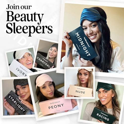 TheSleepGuard Pure Silk Sleep Mask [100% 6A Mulberry Silk, 22 Momme] Light Blocking Travel Essentials. Eye Masks for Sleeping. Black Oeko-Tex Blindfold. Eye Covers for Men & Women (Midnight Navy)