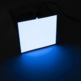 Flexible Led Panel,Electroluminescent Panel Sheet EL Tape Cuttable Soft for Mask Eye Cosplay Party Decor DIY-Continuous/Slow Flash/Fast Strobe 10x10cm (blue, 10x10)