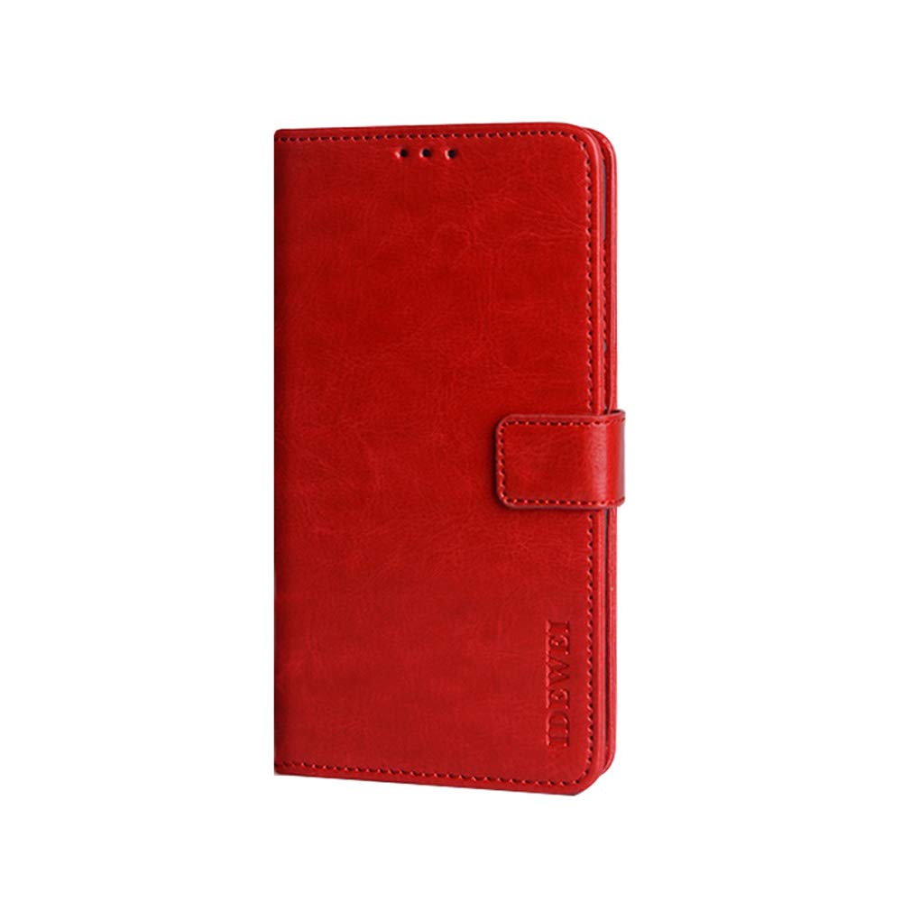 COQUE iPhone 12 mini Case,Leather Flip Wallet with Card Slot for Apple iPhone 12 mini-Red