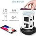 Power Strip Tower GLCONN Multi Surge Protector Tower Desk Power Station with 4 USB Ports 6 Plug Outlets + 6ft Wireless Charging Spin Tower for Multiple Devices