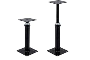 YMSZGBZG 2 Pack Adjustable Floor Jack,Mini Screw Jack,Telescoping Jack for Temporary Support,RV Step Stabilizer,Post 7¾ " to 12" (Black).